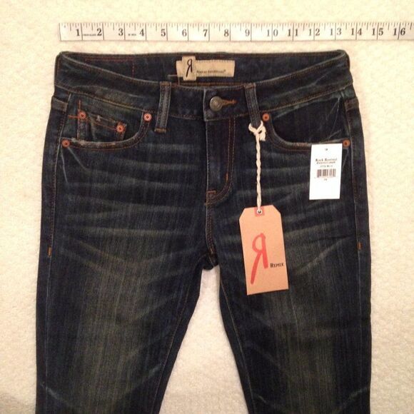 Rock Revival Remix Jeans Vtg Blue 25 NWT - Picture 2 of 10
